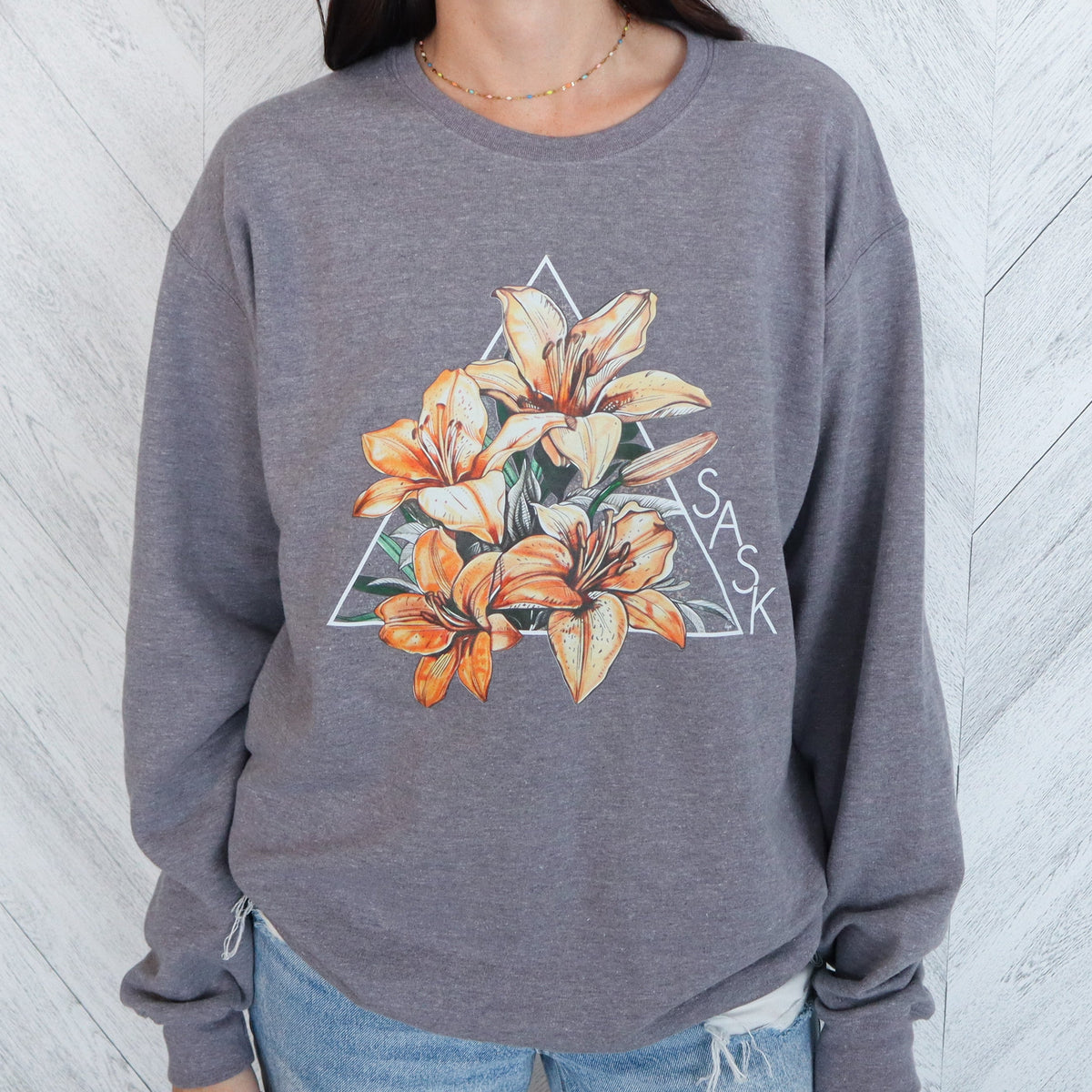 Lily Triangle Unisex Crewneck Sweatshirt | Sask Clothing
