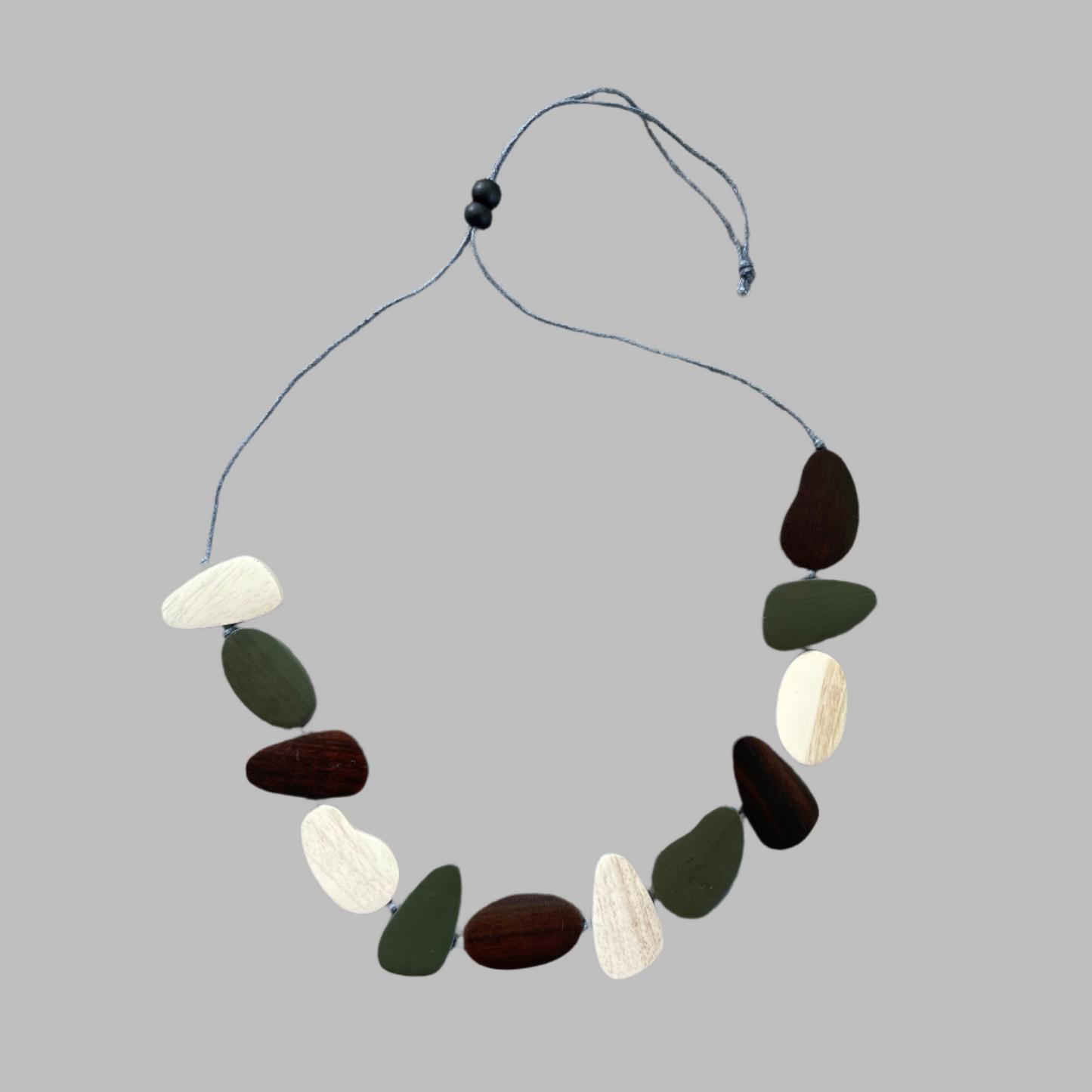 Wooden Pebble Necklace