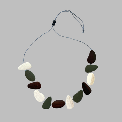 Wooden Pebble Necklace