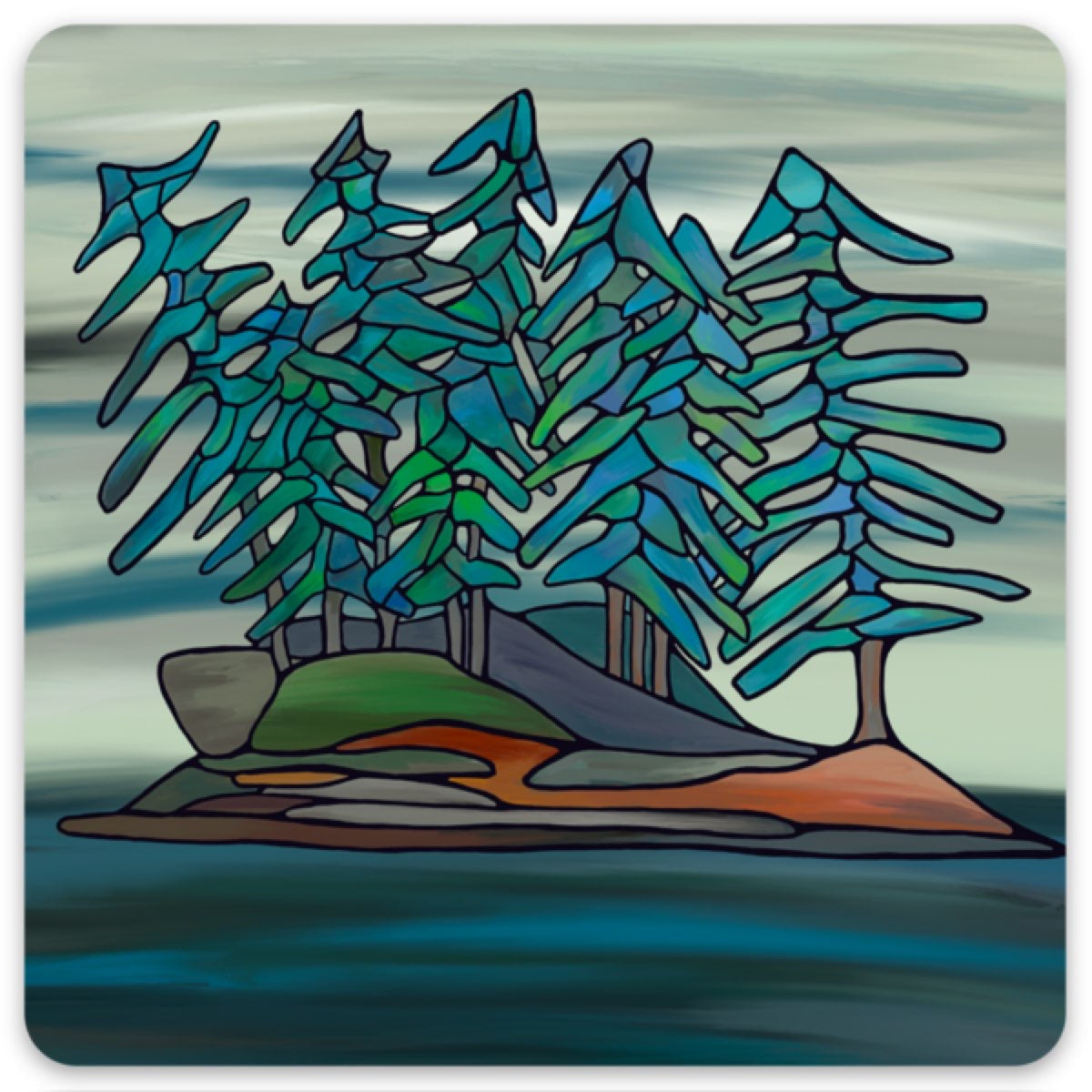 Kühlschrankmagnet - Little Island