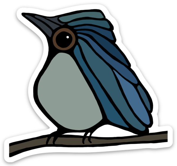 Vinyl-Aufkleber - Blauer Waldsänger