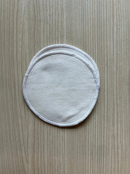 Pads d'Allaitement en Coton Bio à Trois Épaisseurs - Paquet de Deux avec Sac de Lavage