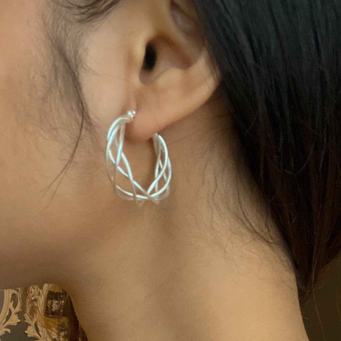 Twist Earrings - Silver Plate