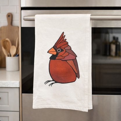 100% Organic Cotton Tea Towel - Cardinal