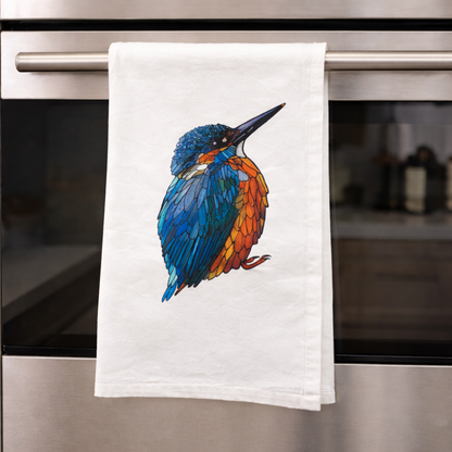 100% Organic Cotton Tea Towel - Kingfisher