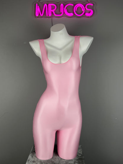 Sleeveless Sheer Spandex Bodysuit Glossy Silky Spandex Yoga Suit Lingerie