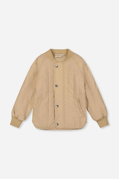 Quilted Raglan Sleeve Jacket Beige