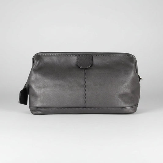 JBG International Structured Leather Toiletry Bag
