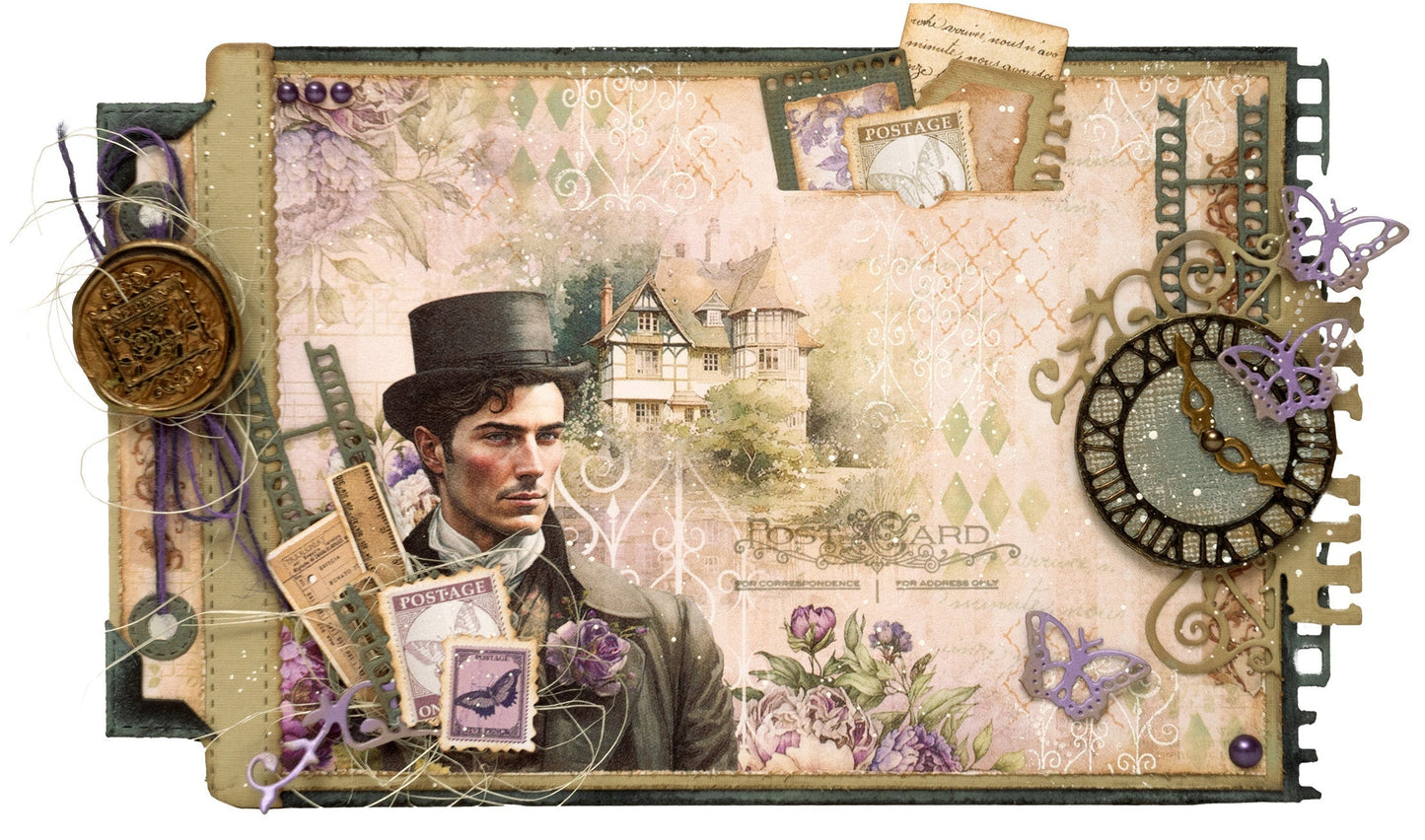 JMA Mask Victorian ATC Backgrounds Victorian Dreams 4 PC