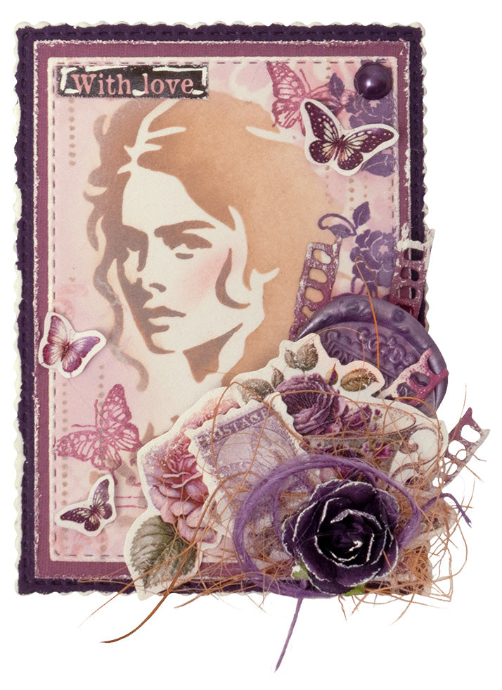 JMA Clear Stamp Timeless Peony Victorian Dreams 12 PC