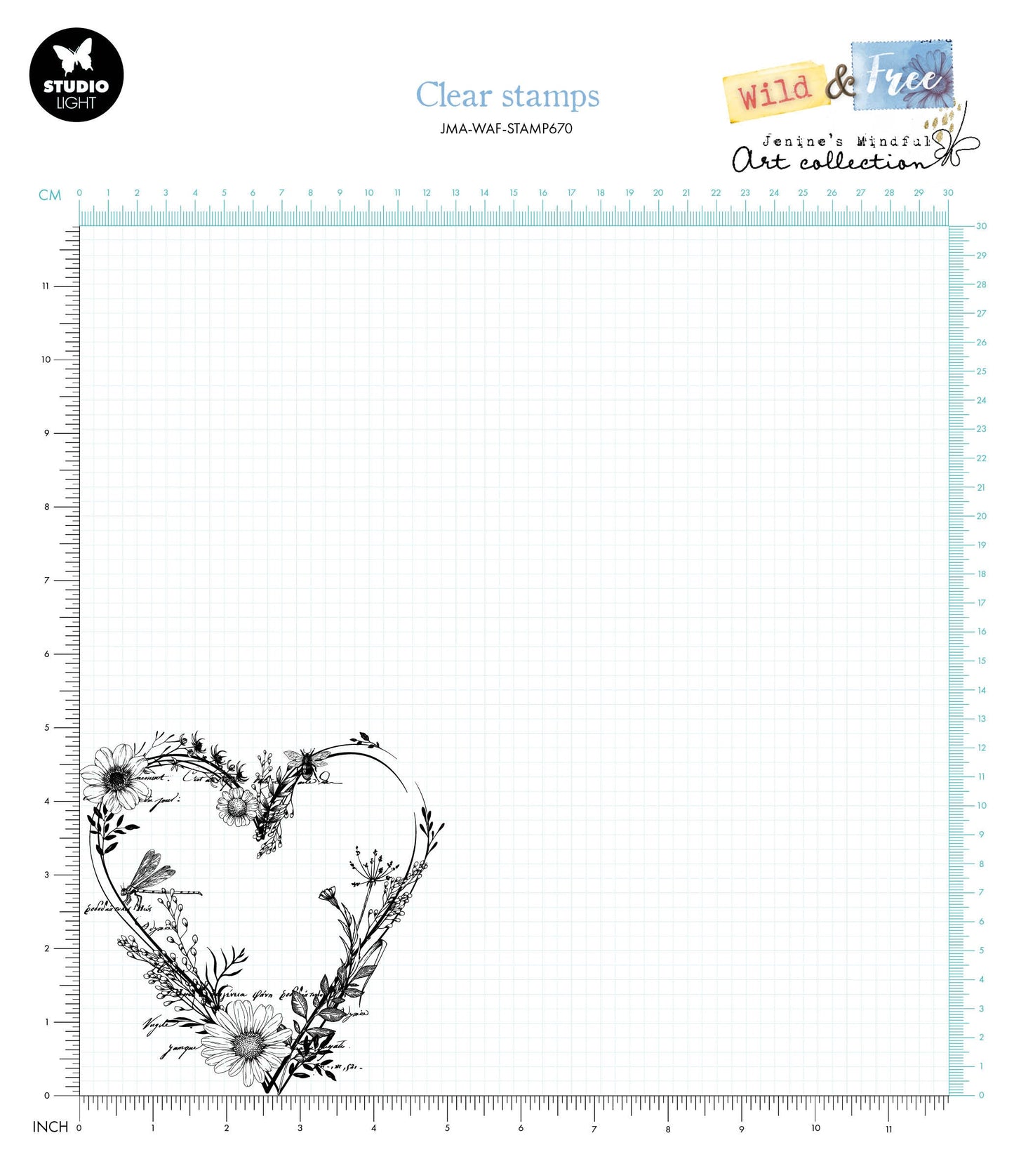 JMA Clear Stamp Wild Heart Wild & Free 1 PC