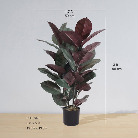 Salamina Kunstkautschuk Topfpflanze 90cm
