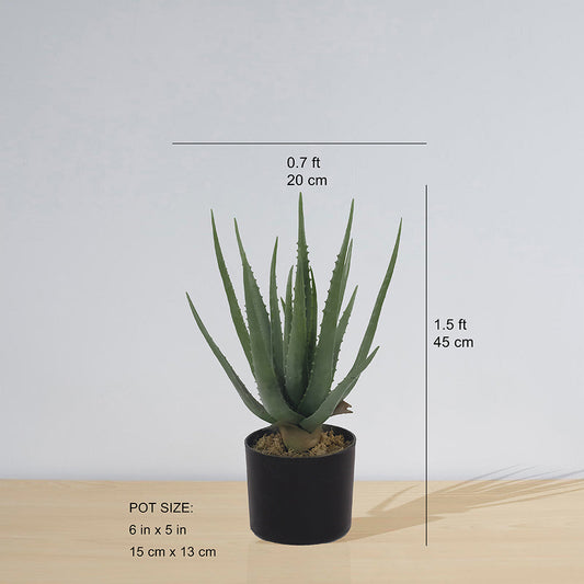 Künstliche Aloe Vera Topfpflanze Guamo (verschiedene Größen)