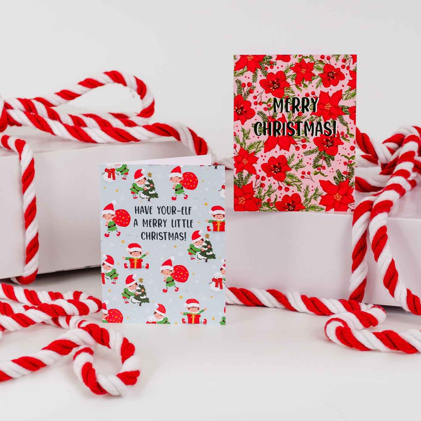 Merry Christmas! (Poinsettia) - Greeting Card