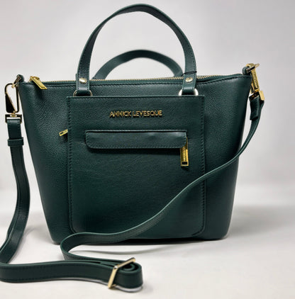 Sac à Main en cuir véritable Dark Green | Lina