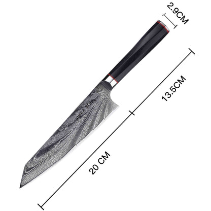 Ginza Steel KATANA 20 Kochmesser 8” – Damast VG10 Stahl, 67 Lagen, G10 Griff