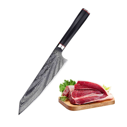 Ginza Steel KATANA 20 Kochmesser 8” – Damast VG10 Stahl, 67 Lagen, G10 Griff