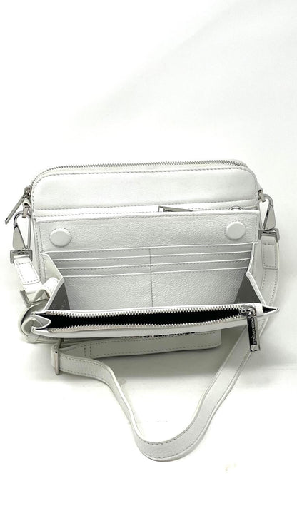 Petit Sac bandoulière avec porte carte détachable blanc pure | Kennedi