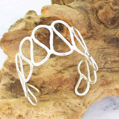 Open Loop Metal Cuff - Silver Colour