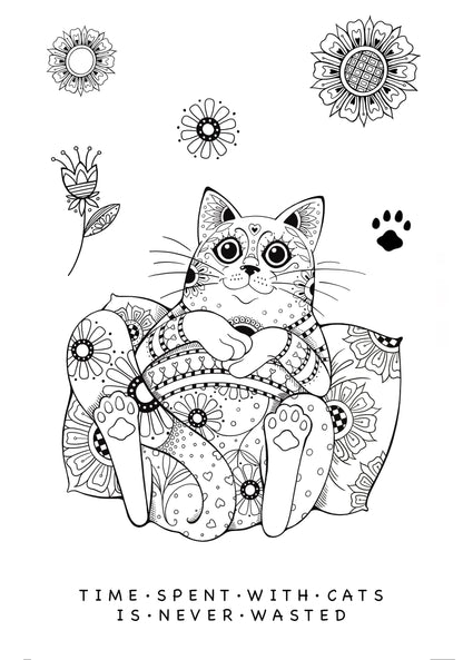 Katkin Krafts Just Chillin' 6 in x 8 in Clear Stamp Set