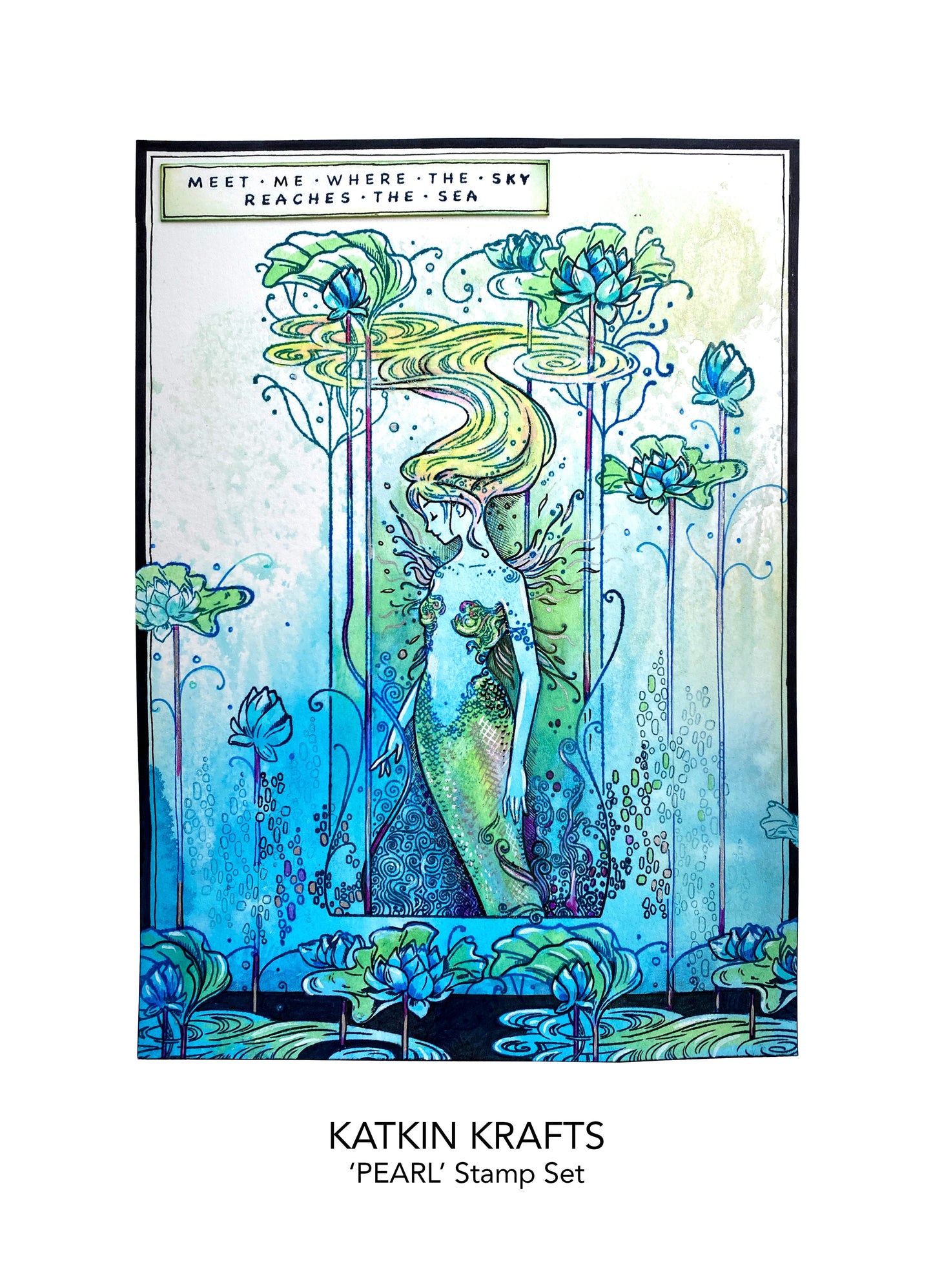 Katkin Krafts Pearl 6 in x 8 in Clear Stamp Set