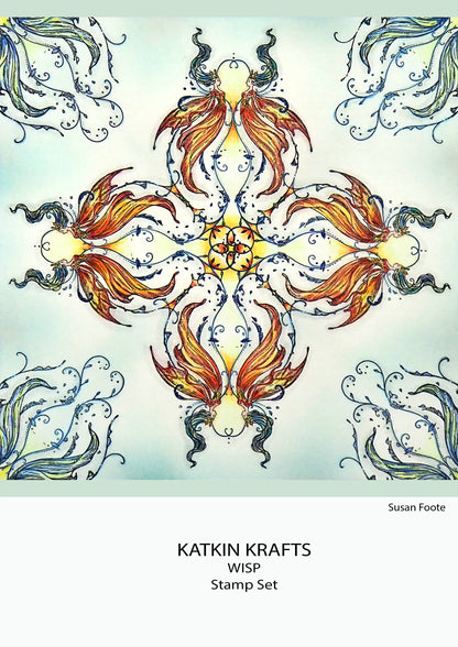 Katkin Krafts Wisp 6 in x 8 in Clear Stamp Set