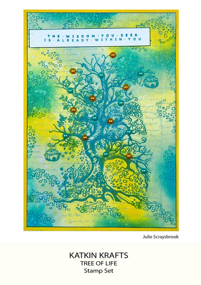 Katkin Krafts Tree Of Life 6 in x 8 in Clear Stamp Set
