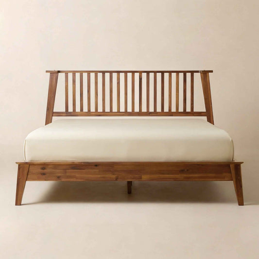 [Buy 1 Get 1] Kaylin Solid Wood Bed Frame & Nightstand