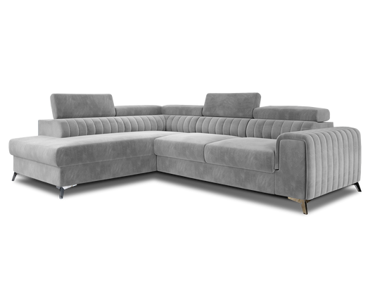 Laurence Sectional Storage Sleeper Chaise Sofa - Light Grey