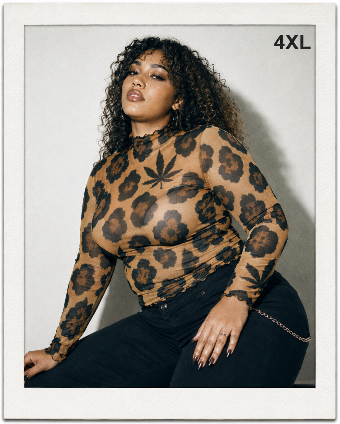 Leopard Mesh Top