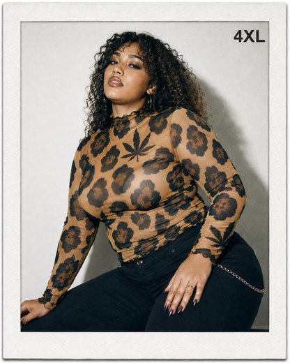 Leopard Mesh Top
