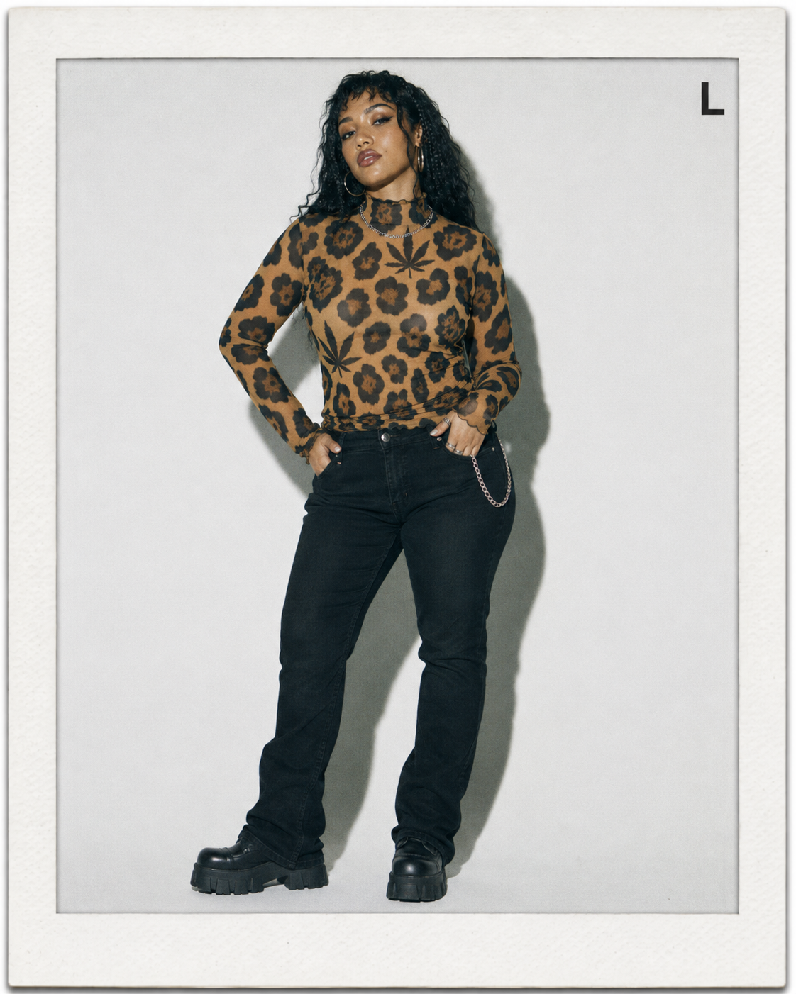 Leopard Mesh Top