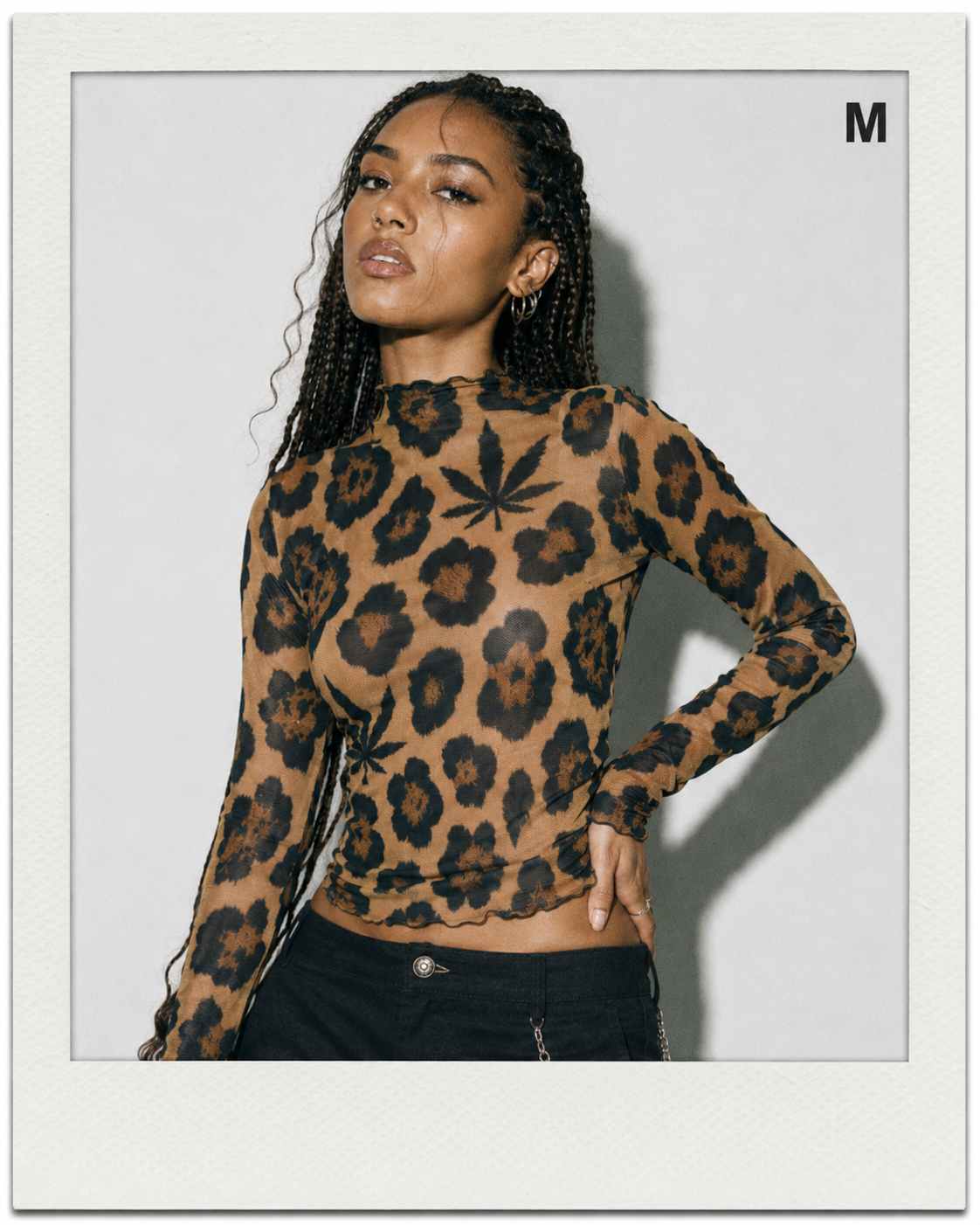 Leopard Mesh Top