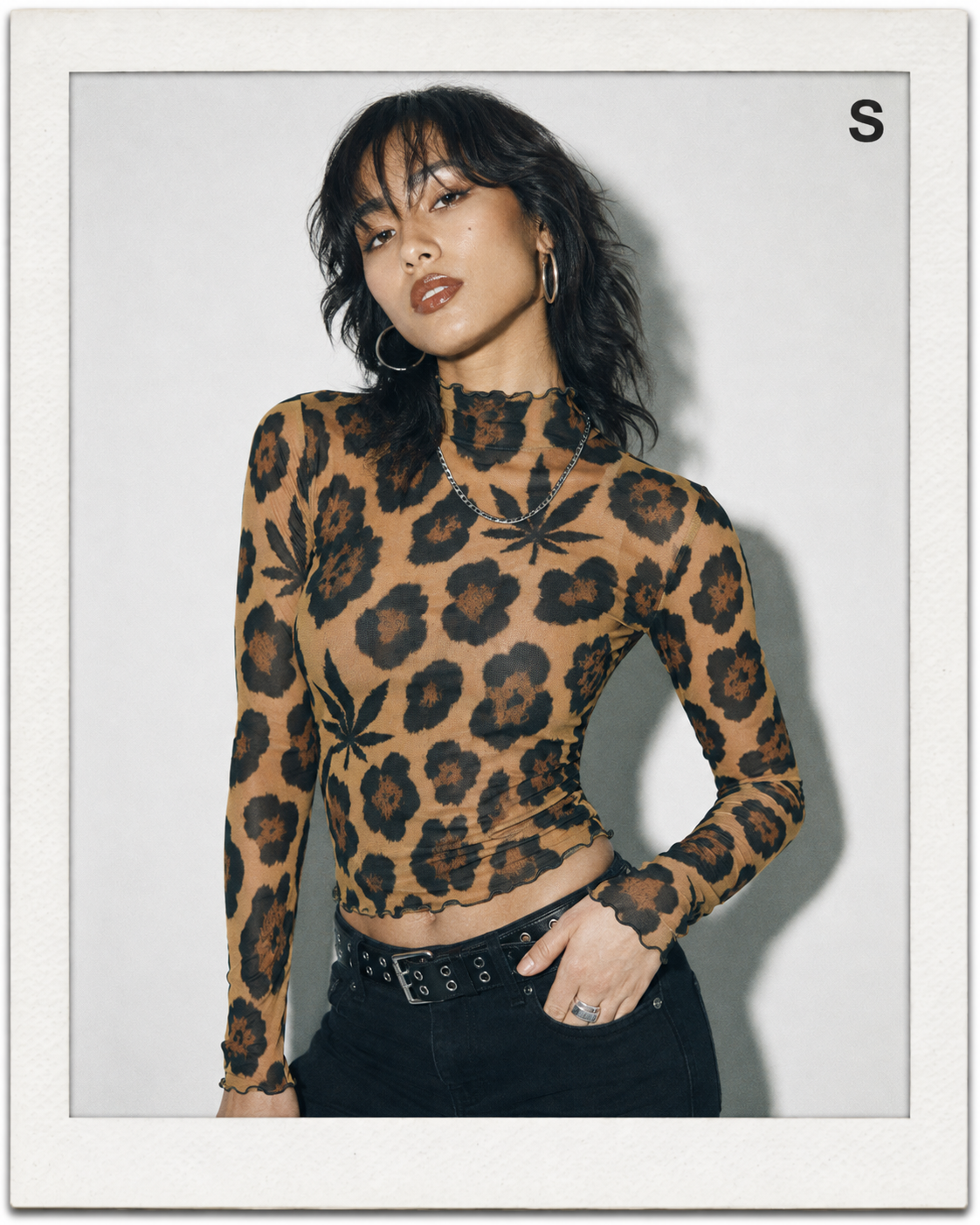 Leopard Mesh Top