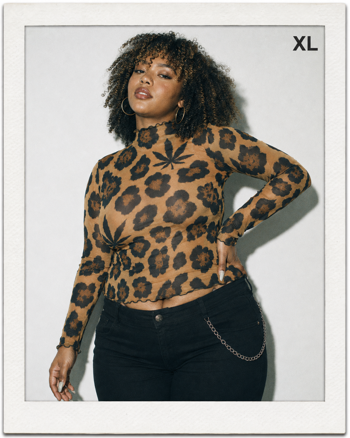 Leopard Mesh Top