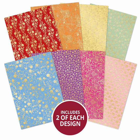 A Rainbow Of Flowers Edge-To-Edge Adorable Scorable Cardstock