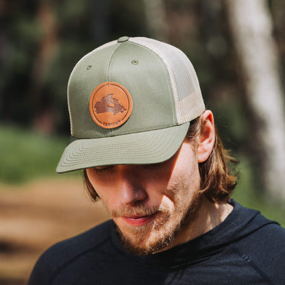 Canada Leather Patch Trucker Hat