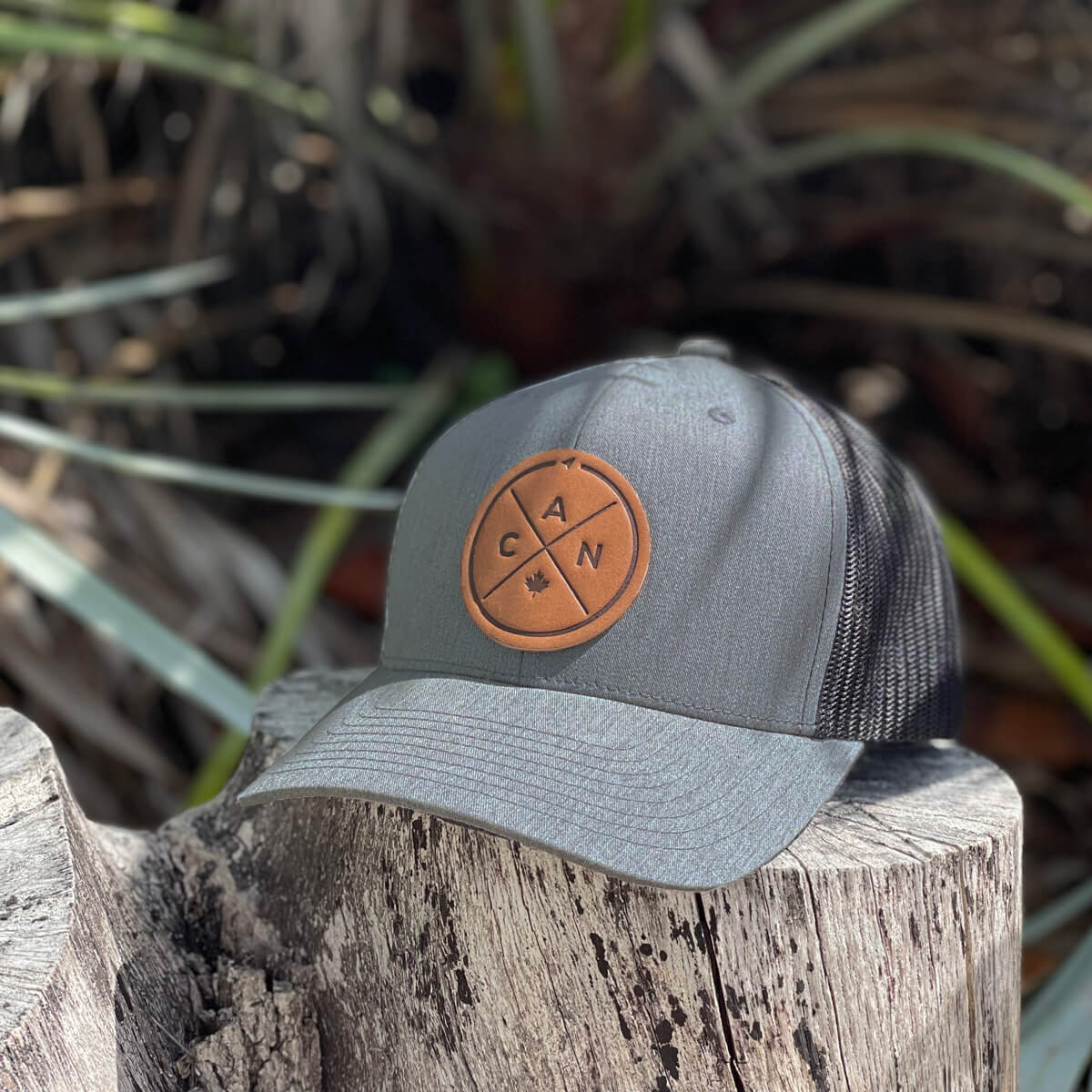 Canada Compass Leather Patch Trucker Hat
