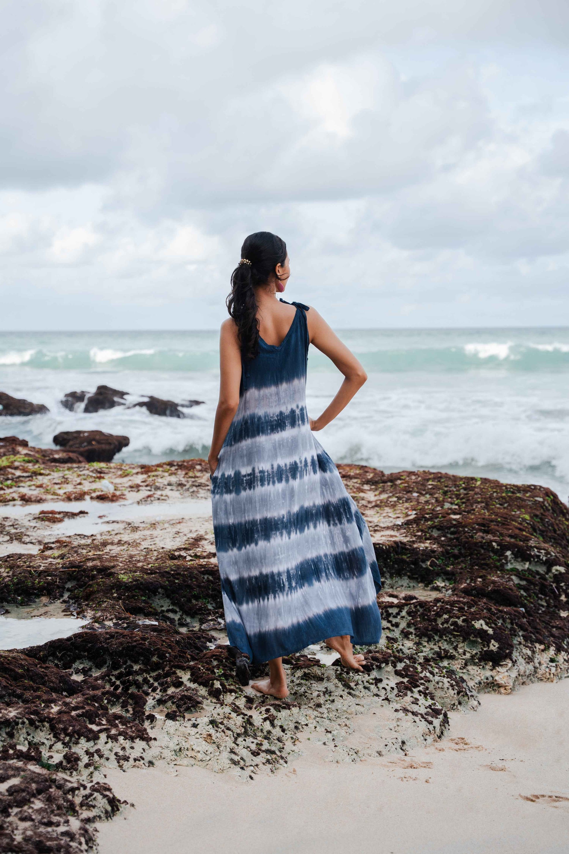 Stripey Dress - Monochrome
