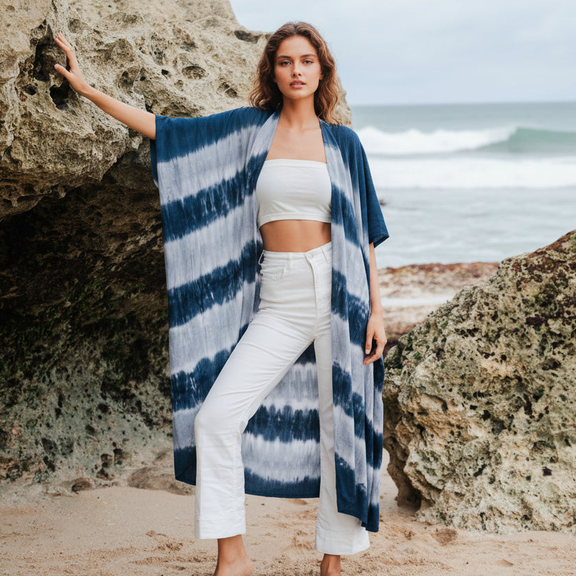Stripey Kimono - Monochrome