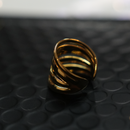 MAKET Gold:  Multi Stacked Four Rings in One