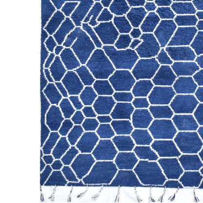Marine Wollteppich 6x9'