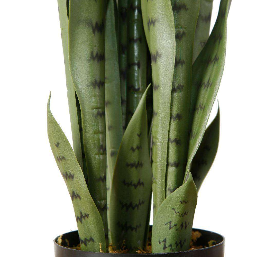 Milo Künstliche Schlangenpflanze Sansevieria Dunkelgrün Getopft (Verschiedene Größen)