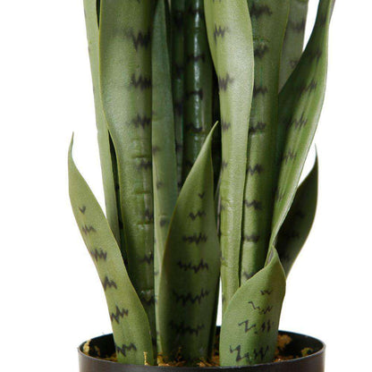 Milo Künstliche Schlangenpflanze Sansevieria Dunkelgrün Getopft (Verschiedene Größen)