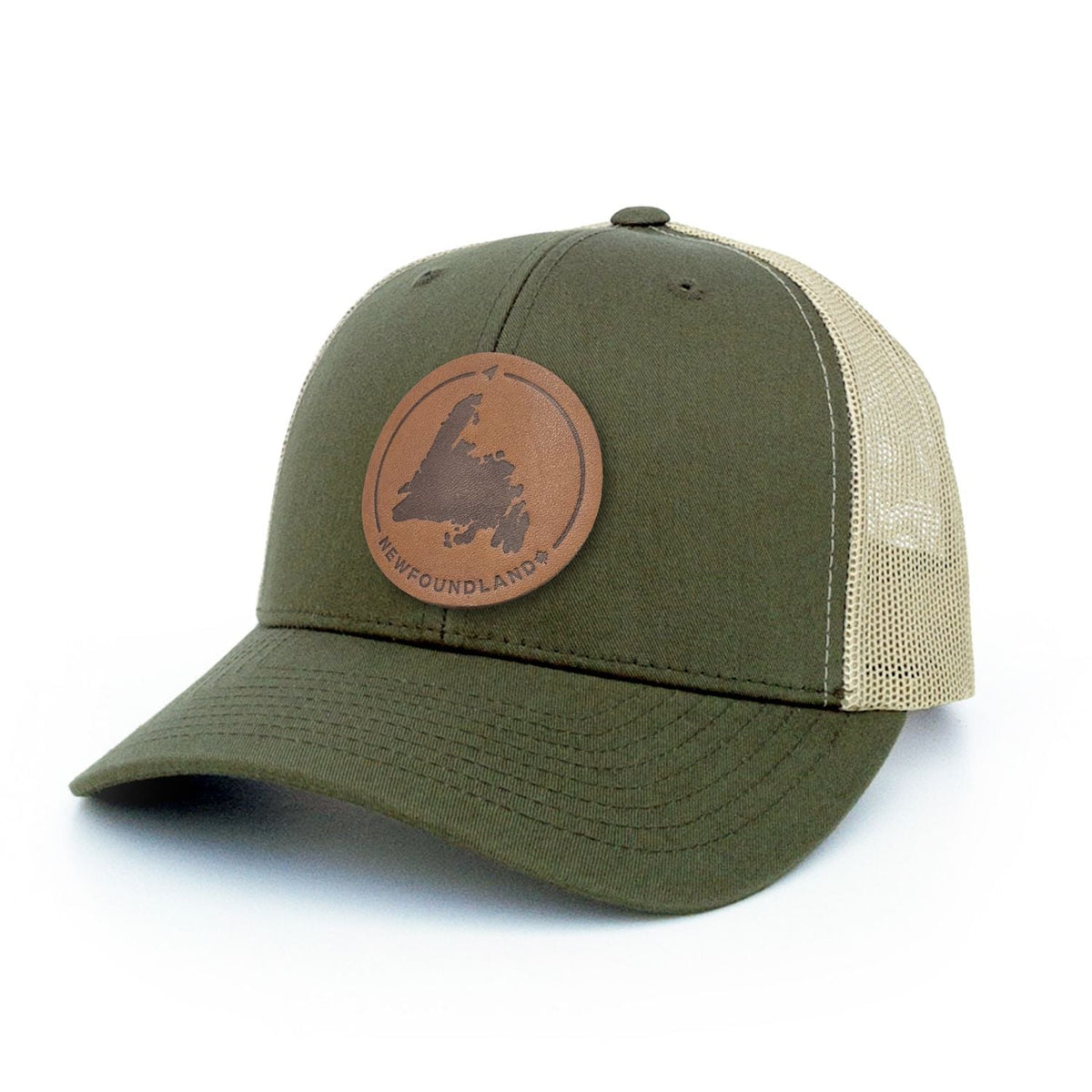 Newfoundland Leather Patch Trucker Hat