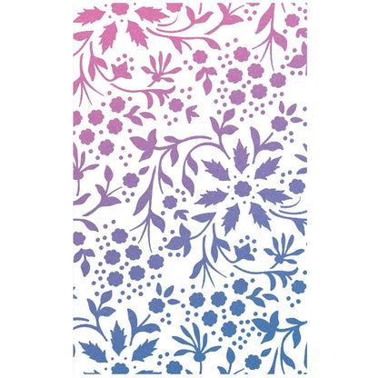 Ciao Bella Texture Stencil 5"x8" Winter Flowers