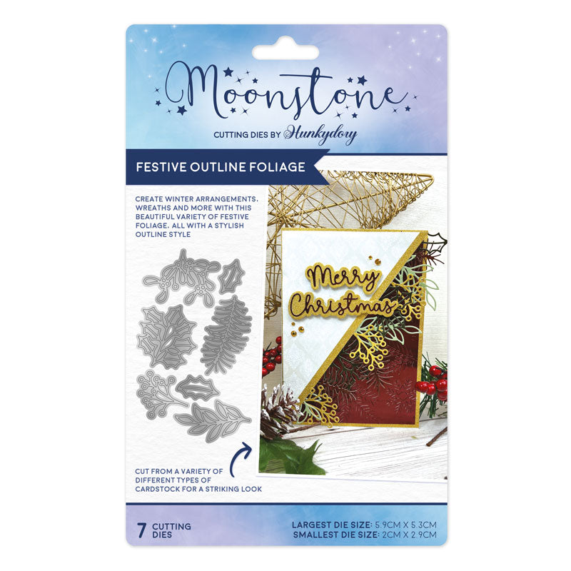 Moonstone Dies - Festive Outline Foliage