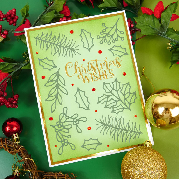 Moonstone Dies - Festive Outline Foliage