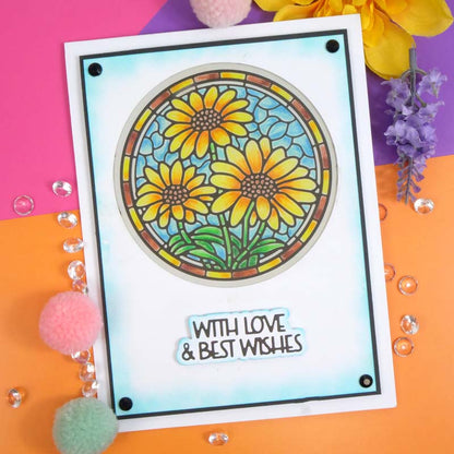 Moonstone Dies - Stained Glass Flowers