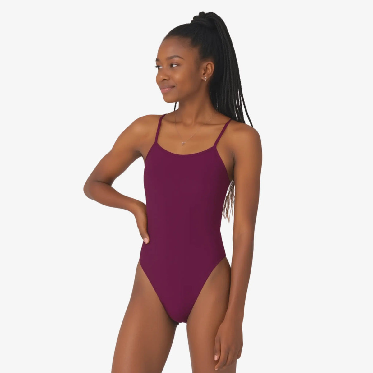 Merlot Tie-Back One-Piece Training Swimsuit by Norca